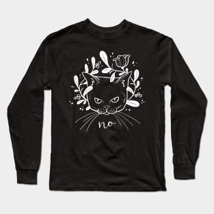 Grumpy Kitty - white Long Sleeve T-Shirt